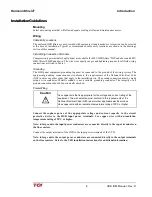 Preview for 12 page of TCi HarmonicShield Series Installation, Operation And Maintenance Manual