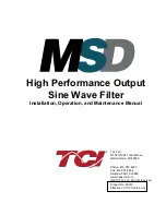 TCi MSD0480A000 Installation, Operation And Maintenance Manual preview