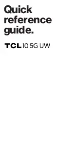 Preview for 1 page of TCL 10 5G UW Quick Reference Manual