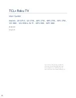 TCL 28S3750 User Manual предпросмотр