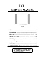 Preview for 1 page of TCL 2927 Service Manual