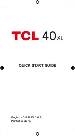 Preview for 1 page of TCL 40XL Quick Start Manual