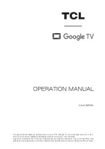 Preview for 1 page of TCL 50C645 Operation Manual