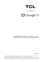 TCL 65C825 User Manual preview