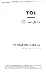 Предварительный просмотр 1 страницы TCL 65P735 Operation Manual