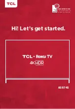 Preview for 1 page of TCL 85R745 Quick Start Manual