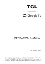 TCL Google TV 98C735 Series Operation Manual preview