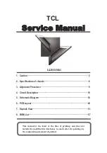 Preview for 1 page of TCL L42HDM61 Service Manual