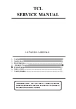 Preview for 1 page of TCL L42V6200-LA Series Service Manual