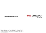 Предварительный просмотр 1 страницы TCL onetouch 4042S Instructions Manual