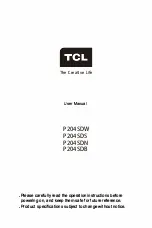 Preview for 1 page of TCL P204SDW User Manual