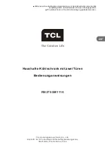 Предварительный просмотр 37 страницы TCL RB275GM1110 Operating Instructions Manual