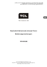 Предварительный просмотр 28 страницы TCL RF260BSE0 Operating Instructions Manual