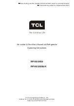 TCL RP503SXE0 Operating Instructions Manual preview