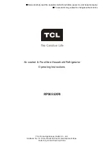 Preview for 1 page of TCL RP505SXF0 Operating Instructions Manual