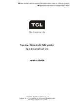 TCL RP505SXF1UK Operating Instructions Manual preview