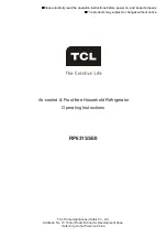 TCL RP631SSE0 Operating Instructions Manual preview