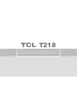 Preview for 1 page of TCL T218 Manual