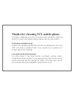 Preview for 2 page of TCL T218 Manual