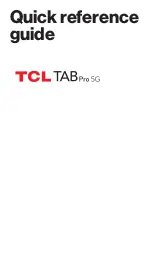 TCL TAB Pro 5G Quick Reference Manual preview