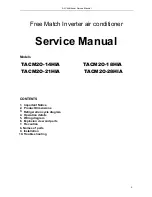 Предварительный просмотр 1 страницы TCL TACM2O-14HIA Service Manual