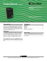 Preview for 1 page of TCS Basys Controls QW1010c Product Manual