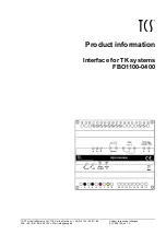 TCS FBO1100-0400 Product Information предпросмотр