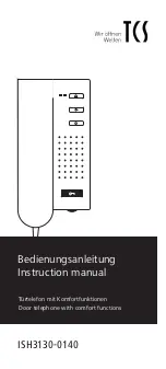 TCS ISH3130-0140 Instruction Manual preview