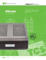 TCS QD3040 Product Manual предпросмотр