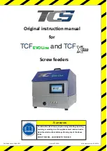 TCS TCF EVO Line Original Instruction Manual предпросмотр