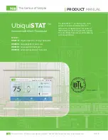 TCS UbiquiSTAT Product Manual preview