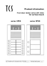 Preview for 1 page of TCS VPDS Series Product Information