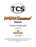 TCS WOWSound CV 201 Programming Manual preview