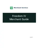 Предварительный просмотр 1 страницы TD Freedom IV Merchant Manual