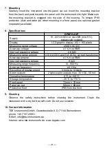 Предварительный просмотр 8 страницы TDE Instruments 101398 Instruction Manual