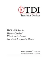 Preview for 1 page of TDI TDI-Dynaload WCL488 100-1000-12000 Operation & Programming Manual