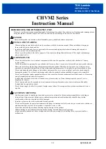 TDK-Lambda CHVM2 Series Instruction Manual предпросмотр