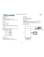 Предварительный просмотр 2 страницы TDK-Lambda CPFE500F-28 Handbook