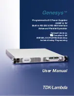 Preview for 1 page of TDK-Lambda Genesys GEN8-300 User Manual