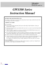 TDK-Lambda GWS 500 Series Instruction Manual preview