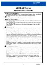 Preview for 1 page of TDK-Lambda ZBM-AC Series Instruction Manual