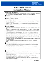 TDK-Lambda ZWS240RC Series Instruction Manual preview