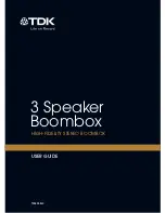 TDK 3 Speaker Boombox User Manual предпросмотр