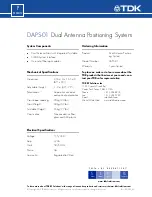 Предварительный просмотр 2 страницы TDK DAPS-01 Specifications