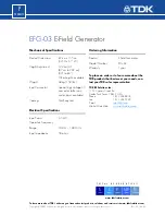 Предварительный просмотр 2 страницы TDK EFG-03 Datasheet