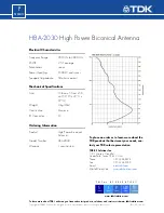 Preview for 2 page of TDK HBA-2030 Datasheet