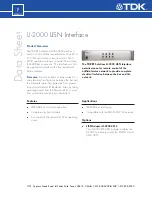 Preview for 1 page of TDK LI-2000-3816 Specifications