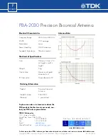 Preview for 2 page of TDK PBA-2030 Datasheet