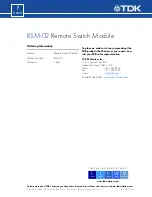 Preview for 2 page of TDK RSM-02 Datasheet