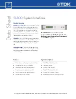 Preview for 1 page of TDK SI-300 Datasheet